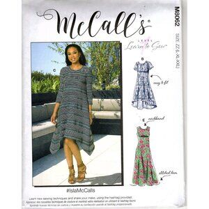 McCall's M8062 Misses L to XXL Dress Uncut Learn to Sew Pattern New